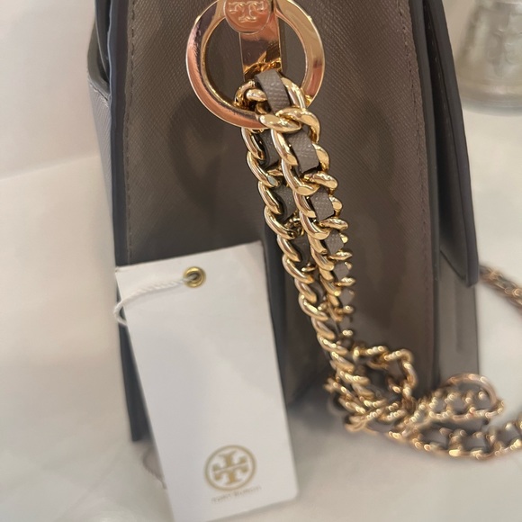 Tory Burch Bags Tory Burch Robinson Convertible Shoulder Bag Gray